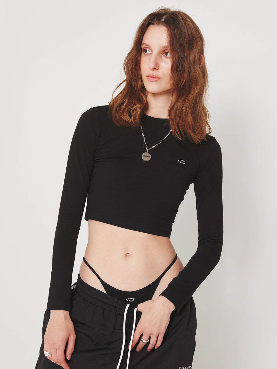 [BASICWEAR] BASIC LONG SLEEVES CROP TOP_BK