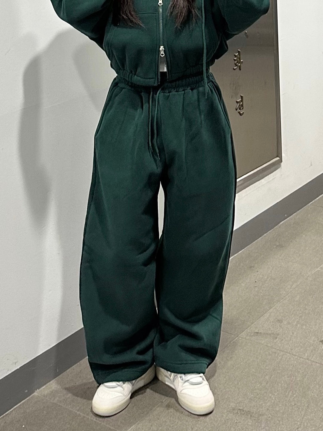 winter string wide pants