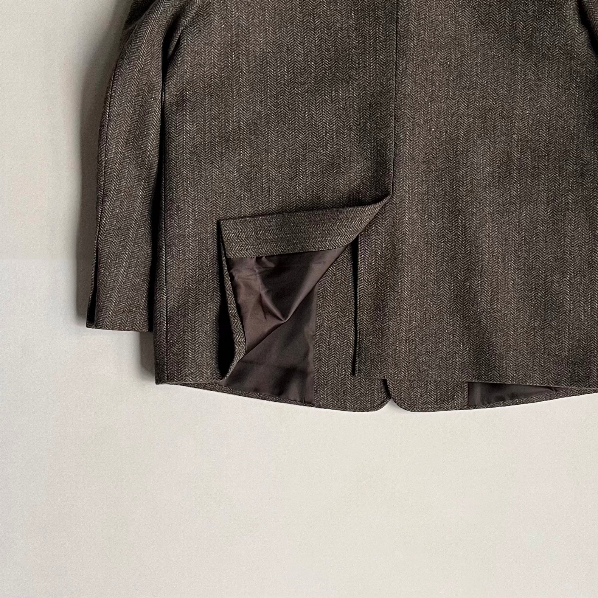 French herringbone wool blazer