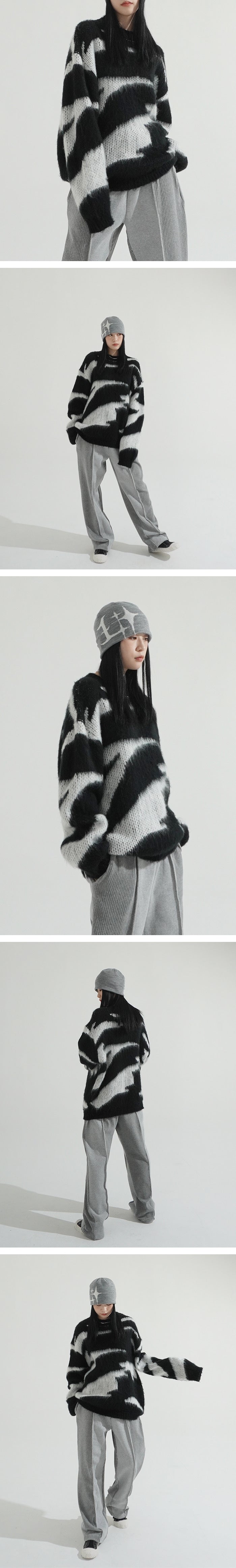 Zeebra Over-fit Mohair Knit