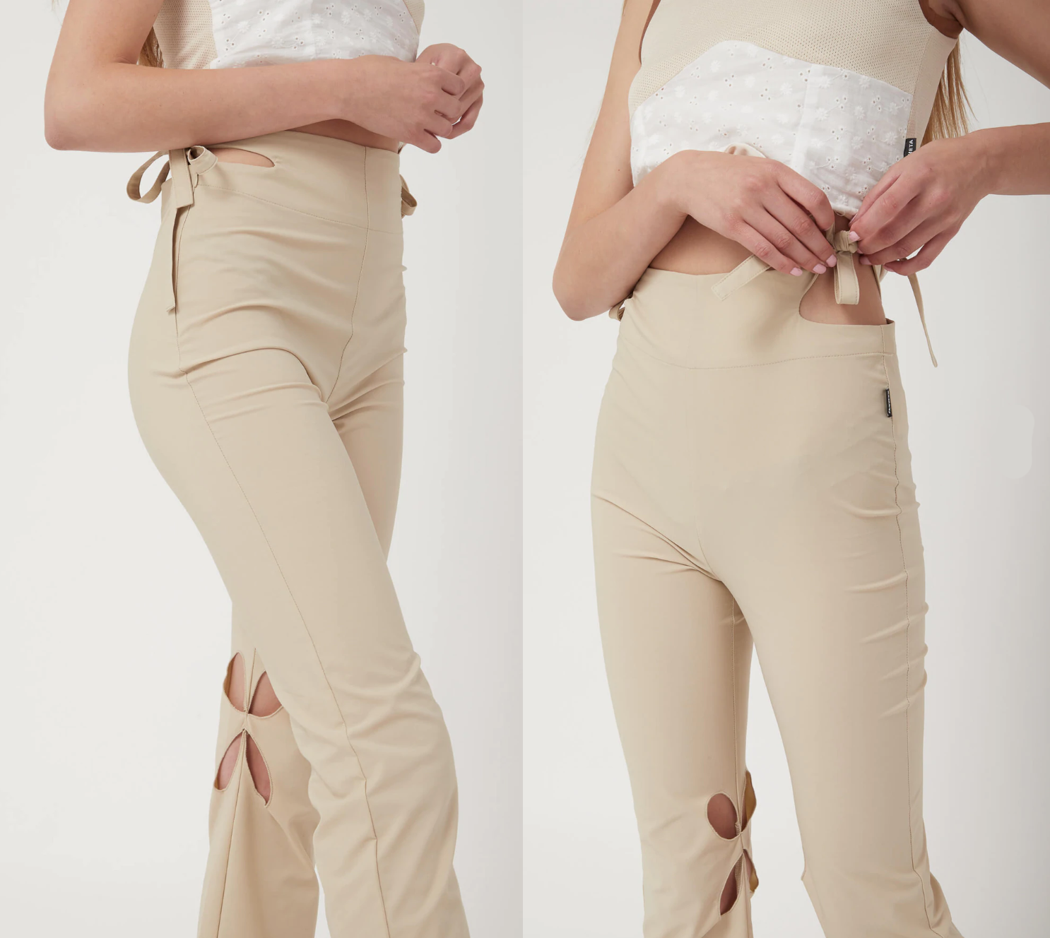 ベージュホーリーパンツ / BEIGE HOLEY PANTS