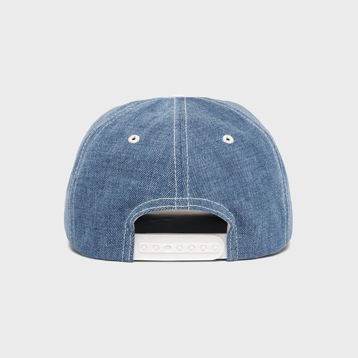 Blue Denim Vintage Slogan Cap