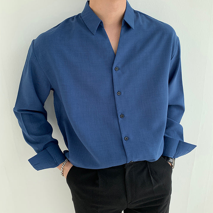 Men's Spring Summer Open Collar Shirt (8 colors)