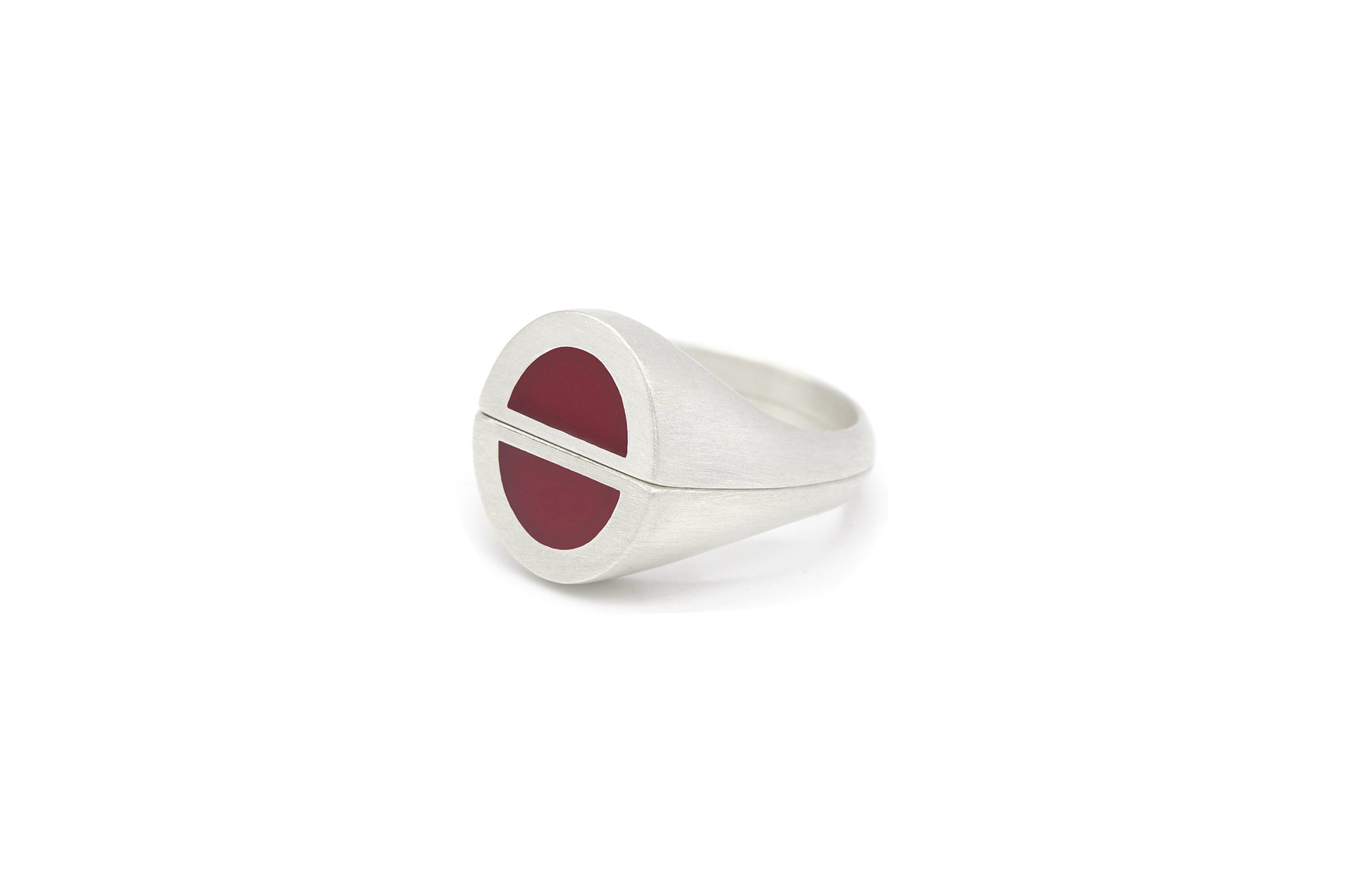 half signet ring 002 (red)