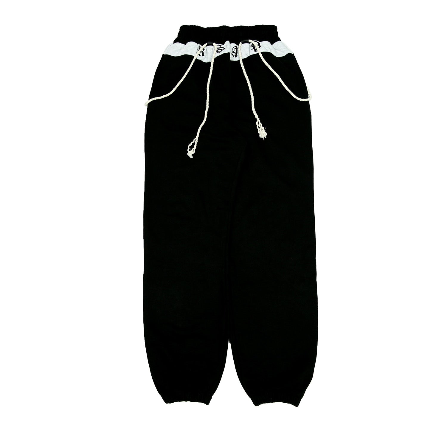 222 Rope coloring jogger pants - Black