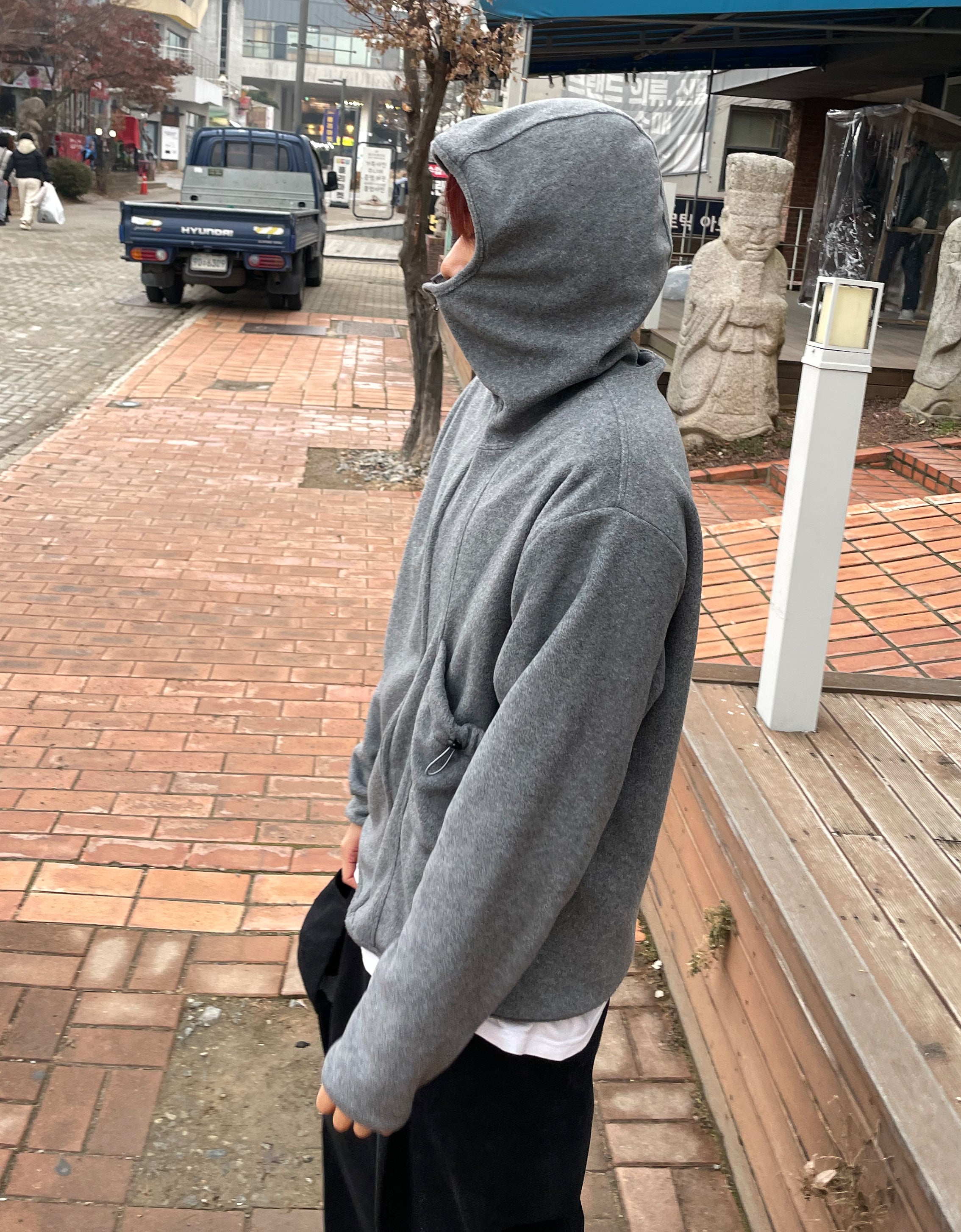 Balaclava fleece zip-up / Hooded zip-up