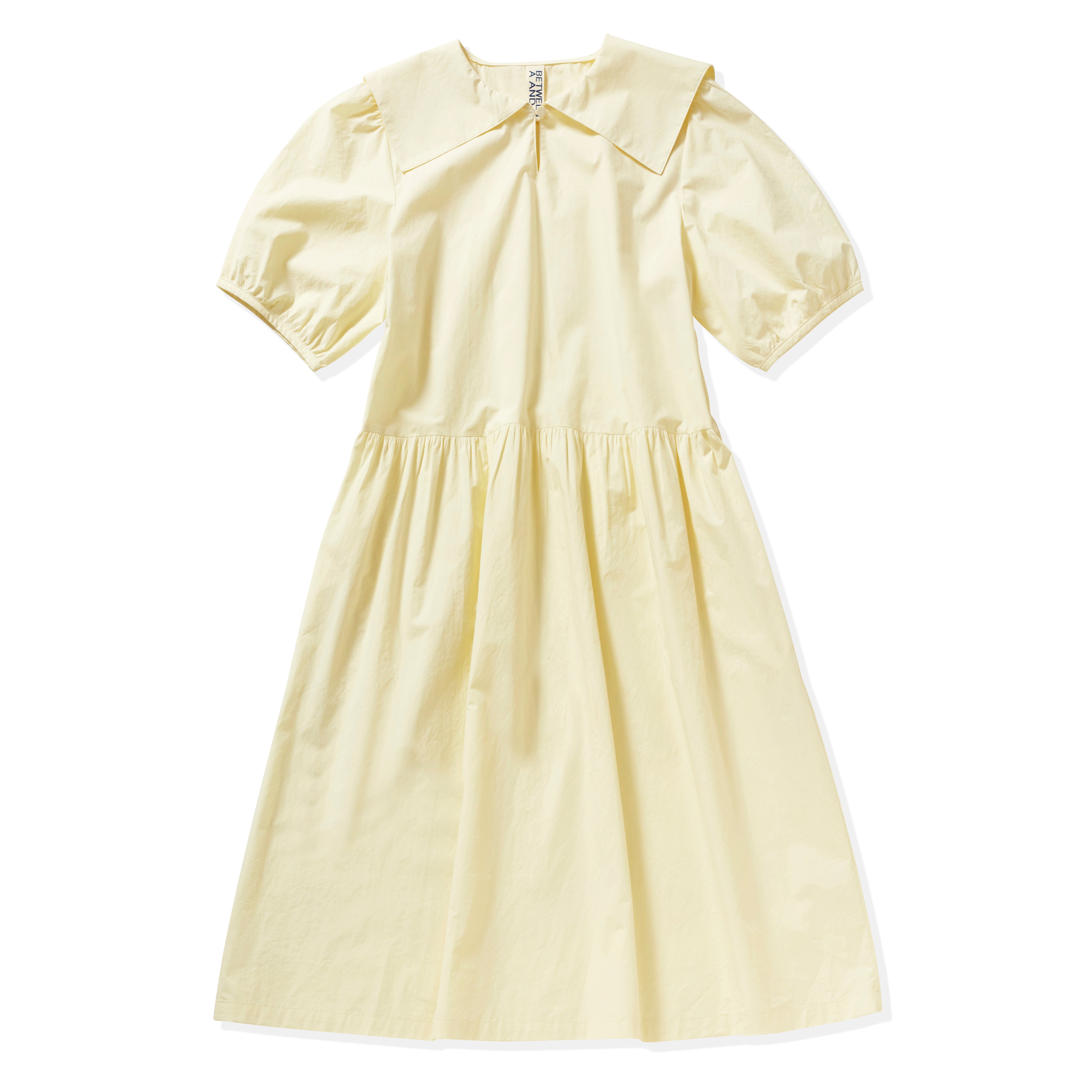 SAILOR COLLAR LONG DRESS_LEMON