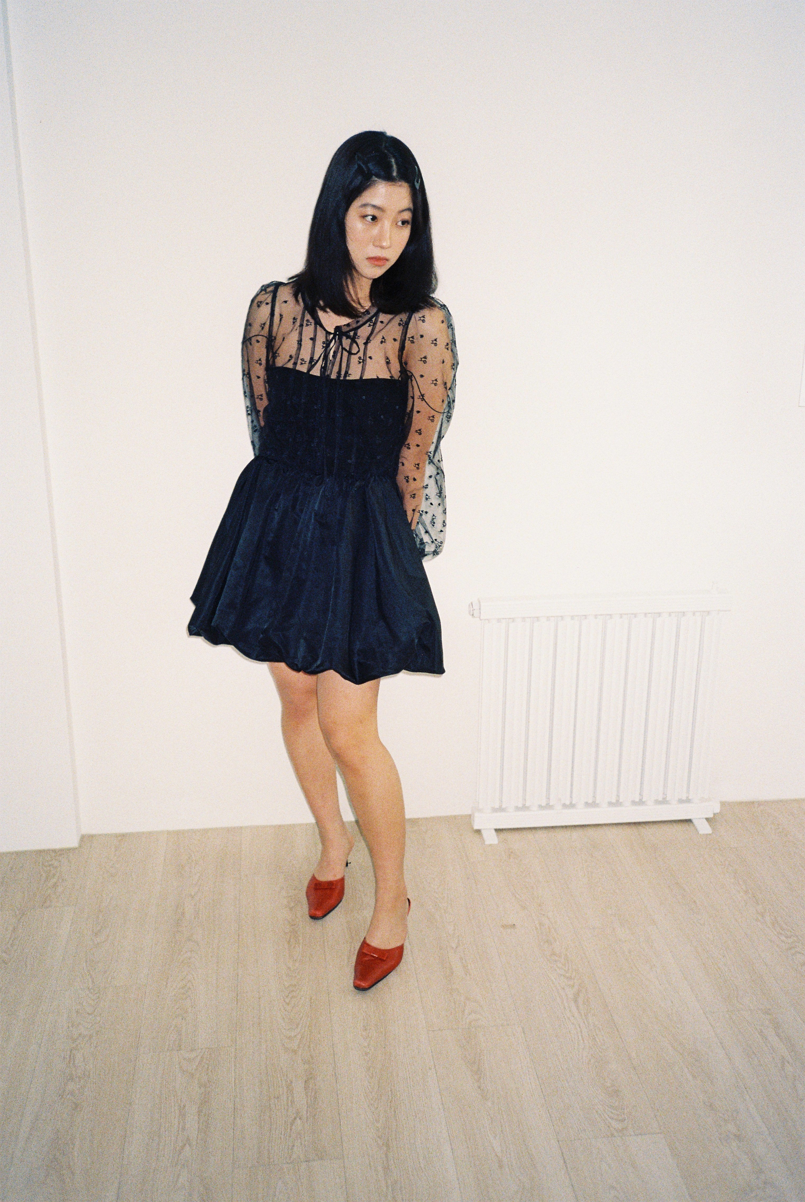 CLOUD TULLE DRESS _BLACK