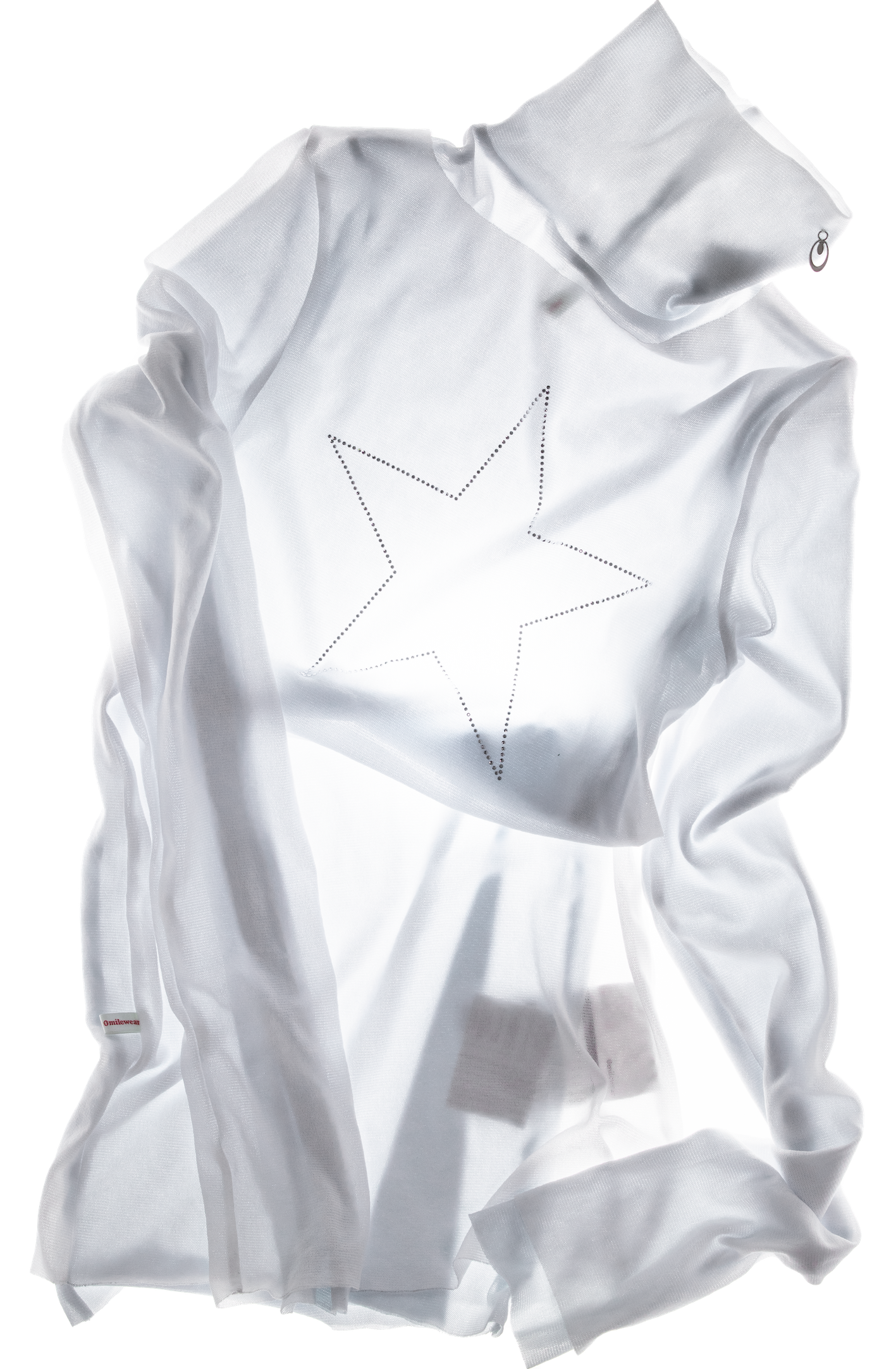 LAYERED star mesh top (2pcs)_gray