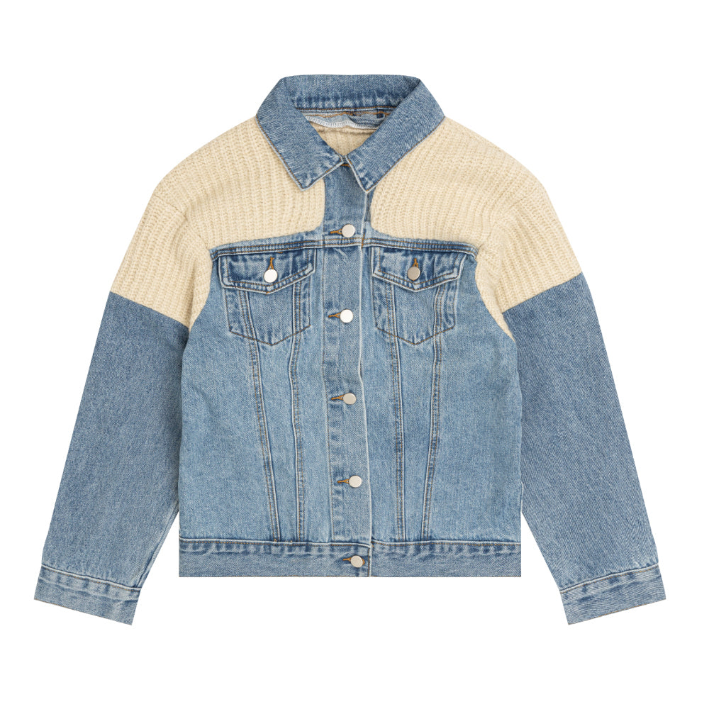 KNIT DENIM JACKET [6673]