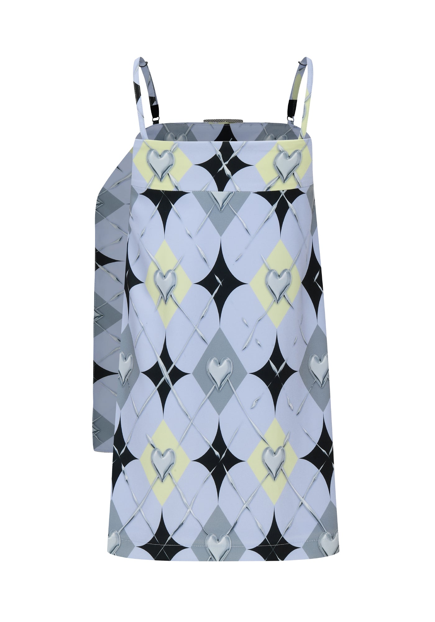 CHROME ARGYLE BELT DRESS (BLUE)