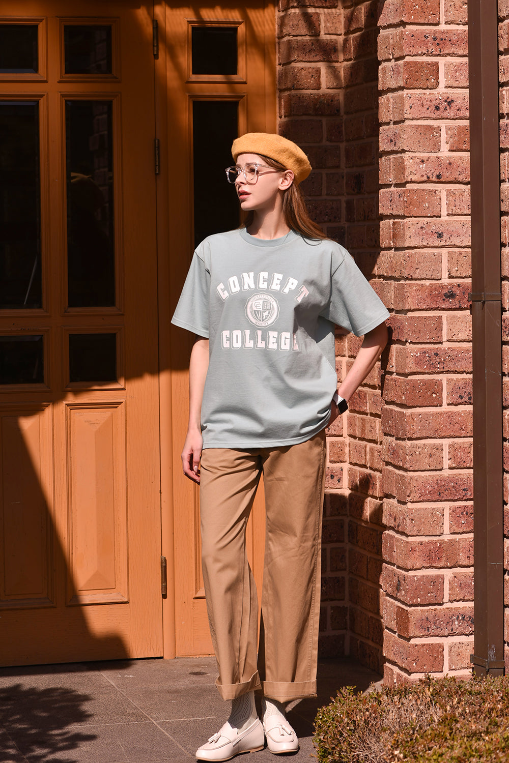 Classic Big Logo Crew Neck Mint Unisex T-shirt