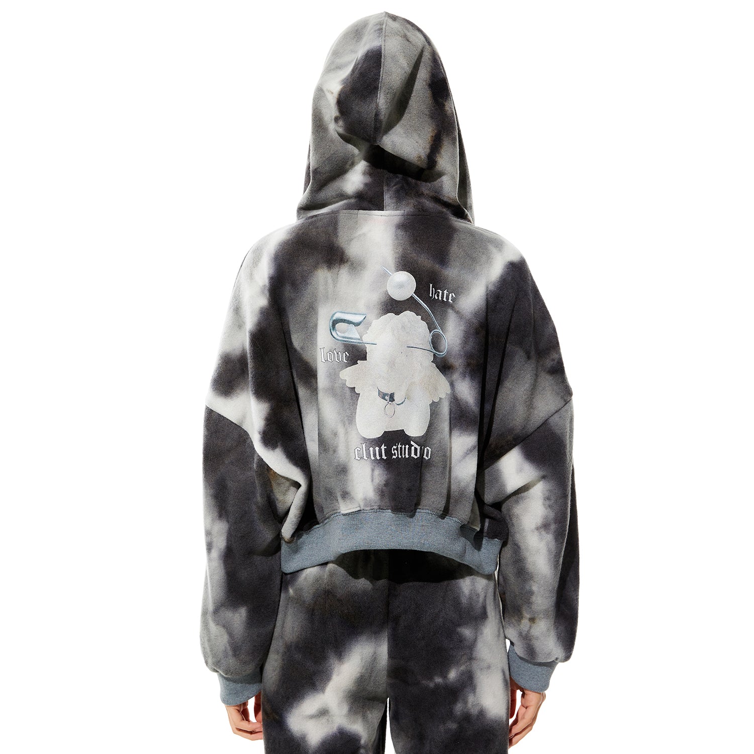 0 4 Tie Dye Baby Angel Hoodie