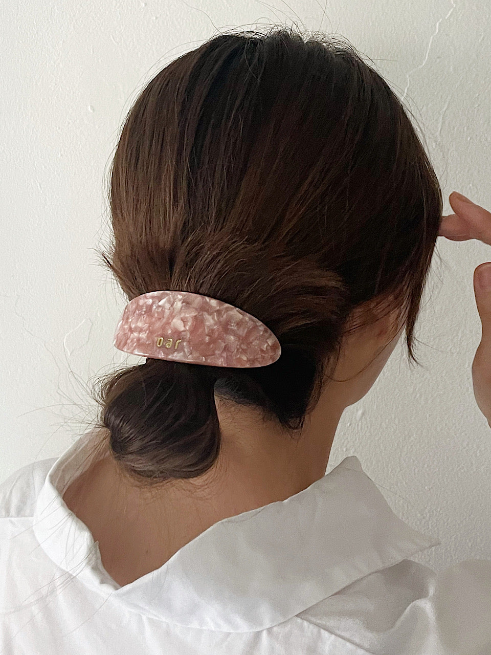 oar Classic Big Marble Barrette [Pink]