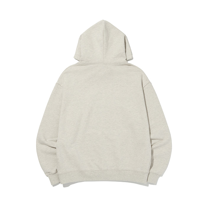 Vintage arch-logo hoodie [oatmeal]