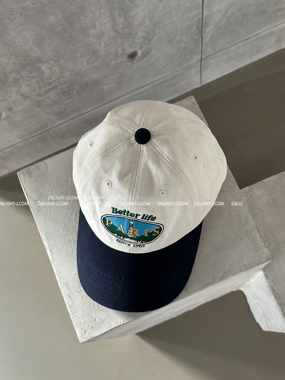 Paris lettering colored ball cap