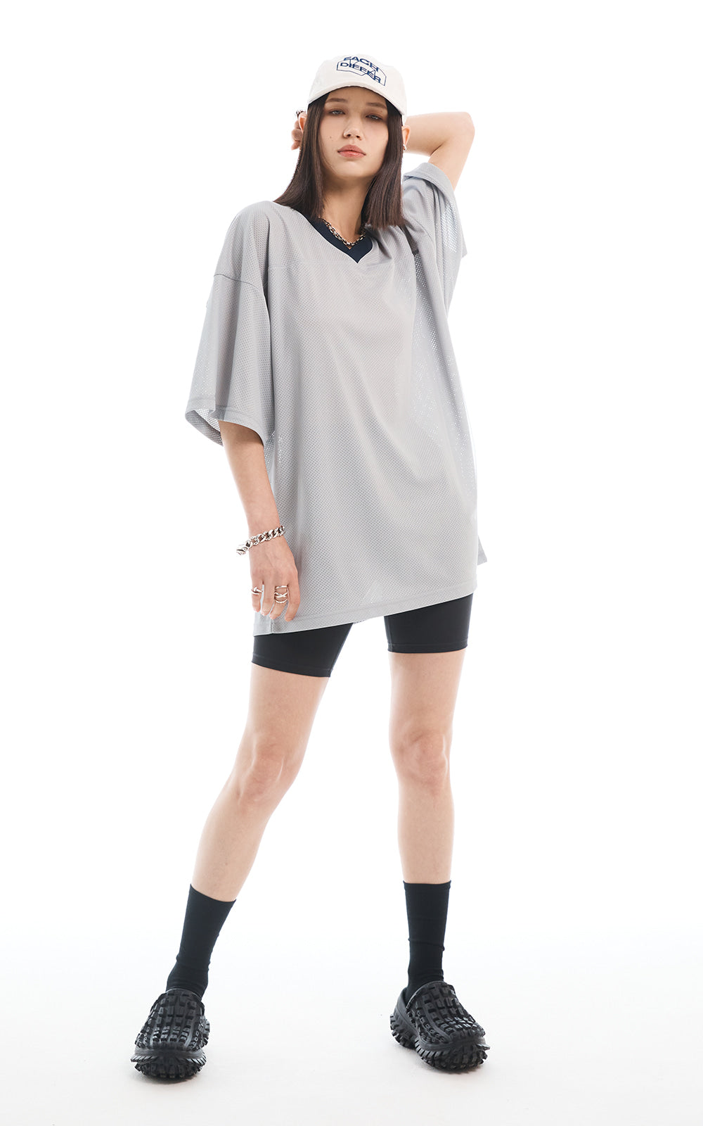 MESH JERSEY T-SHIRT_GRAY