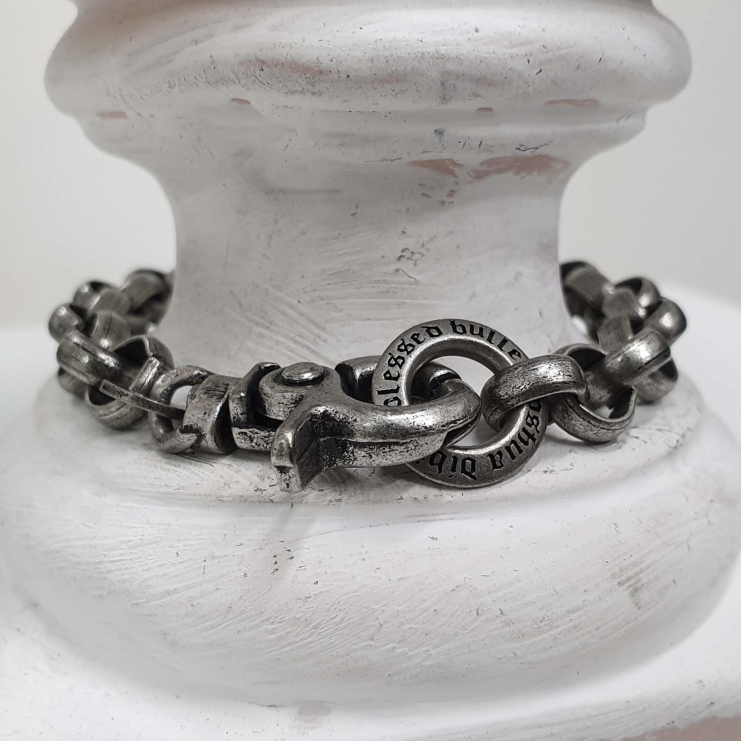[BLESSEDBULLET]8mm O chain bracelet_dark silver