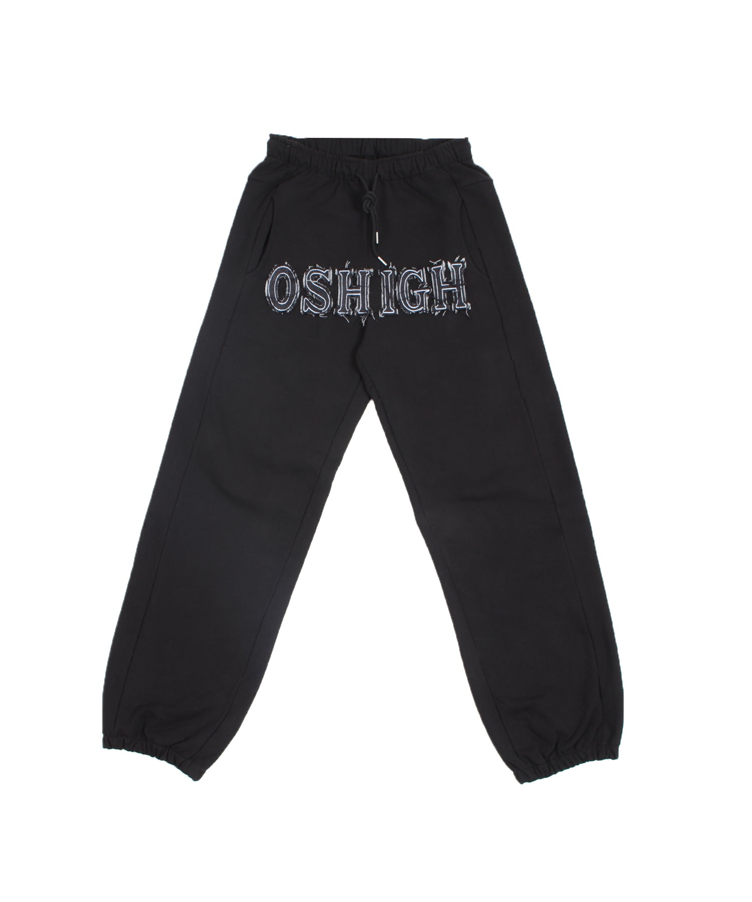 New Denim Mix Jogger Pants (Black)