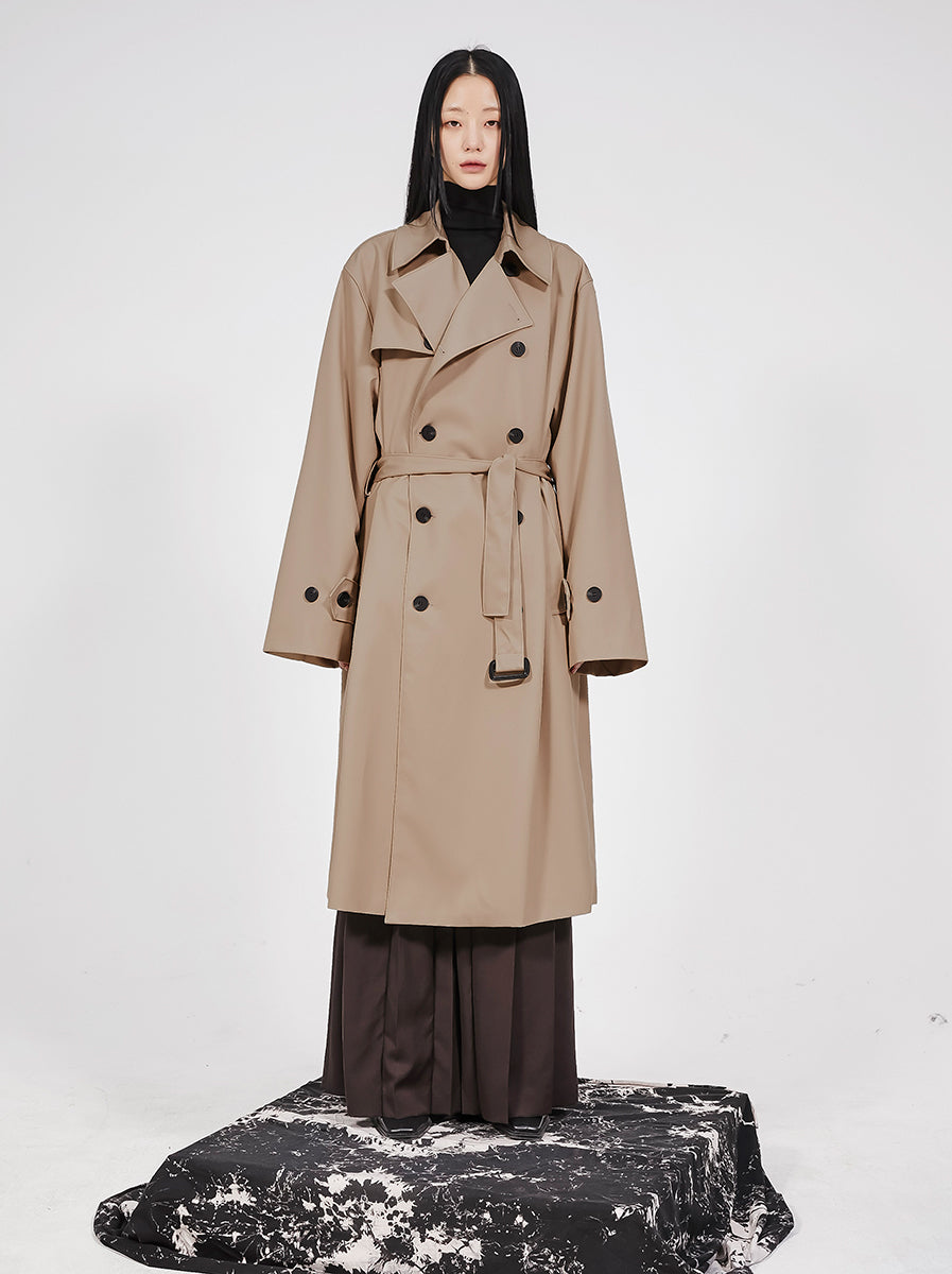 over trench coat