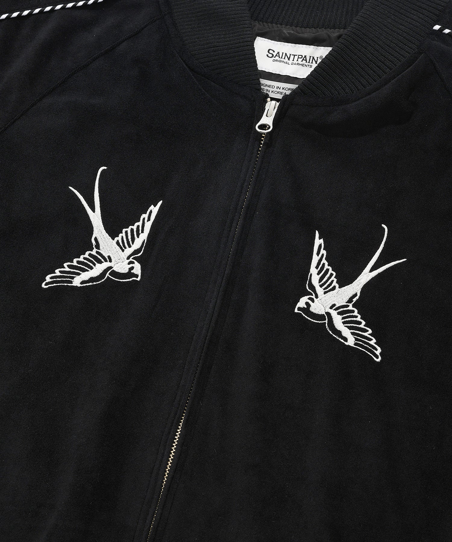 SP VELVET SWALLOW SOUVENIR JACKET-BLACK