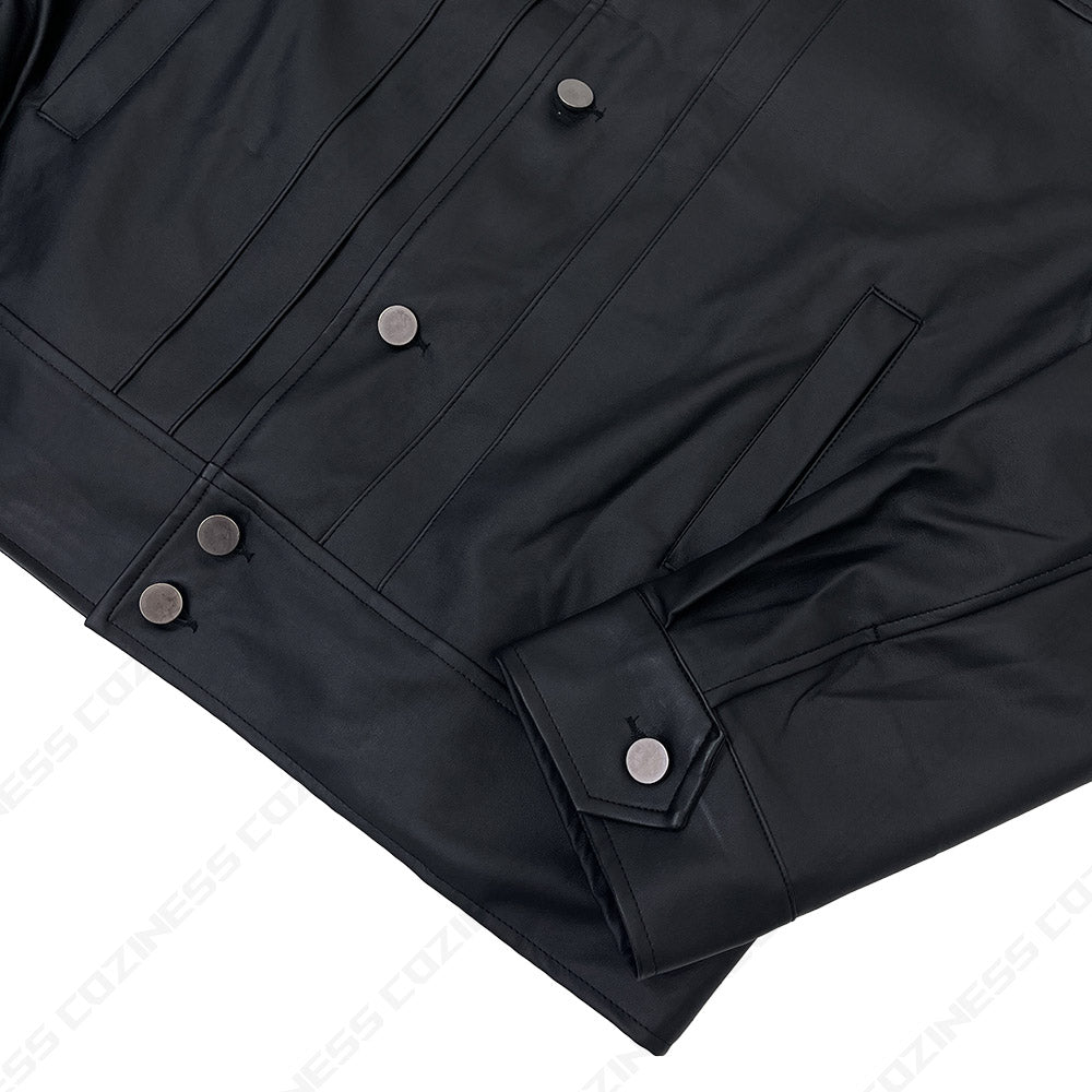 EV leather pin tuck jacket (3 colors)