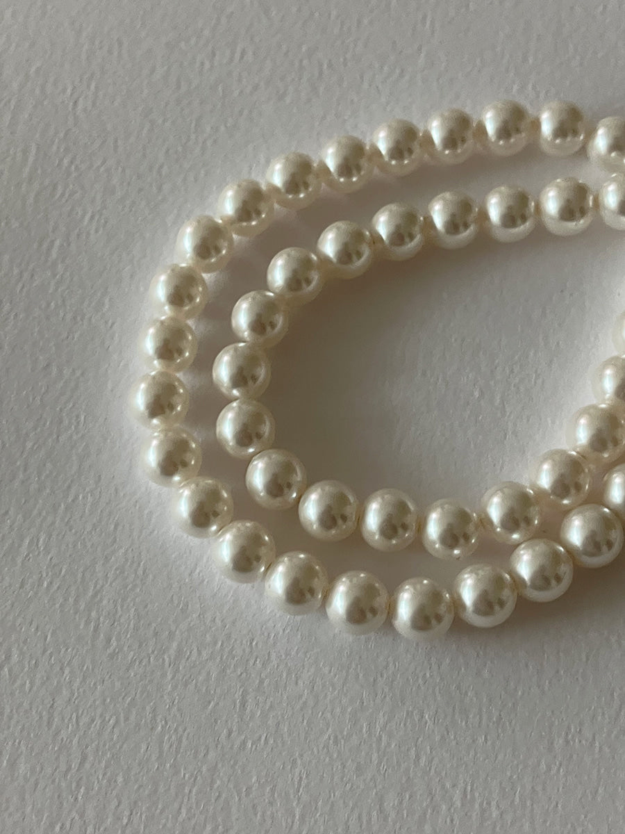 [92.5silver] swirl pearl necklace_8mm