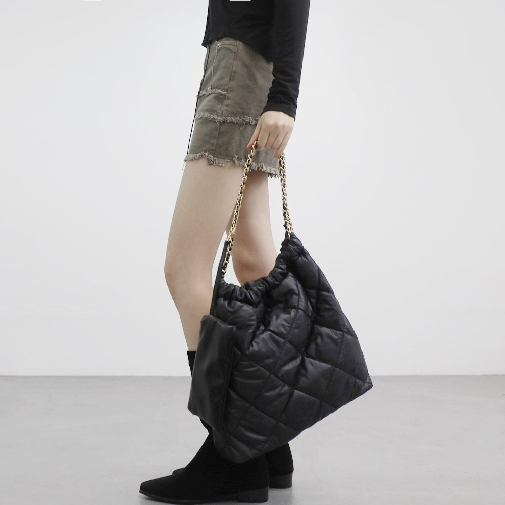 Sercy quilted chain shoulder bag