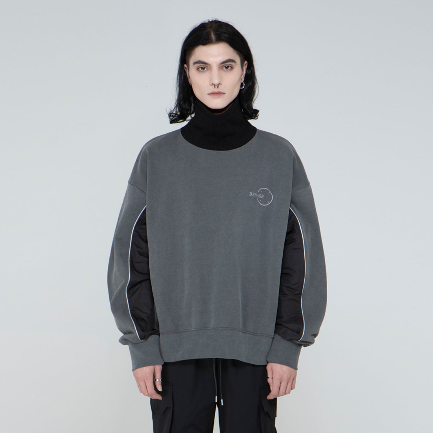 Quilting Turtleneck M2M