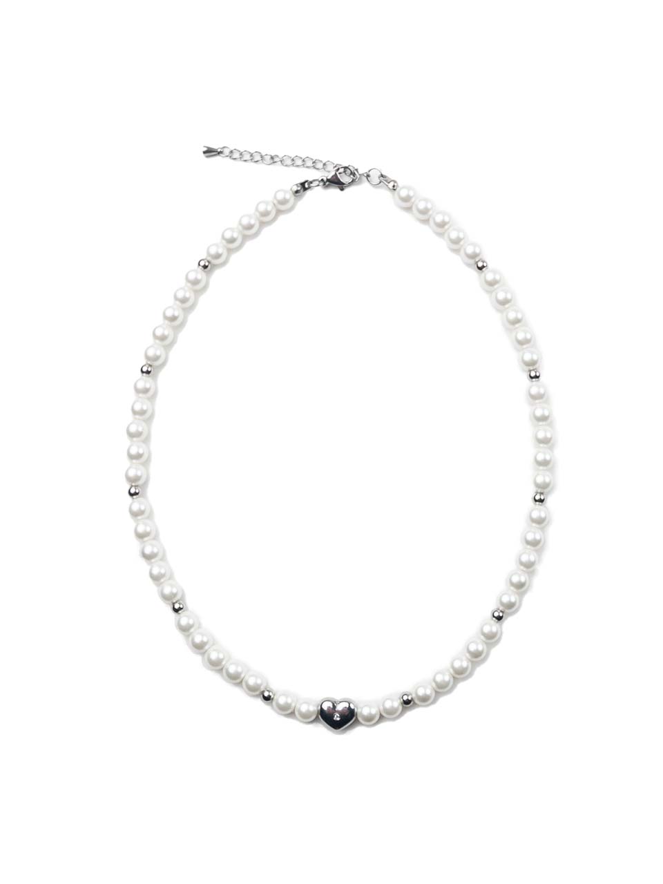 Heart cubic pearl neckalce