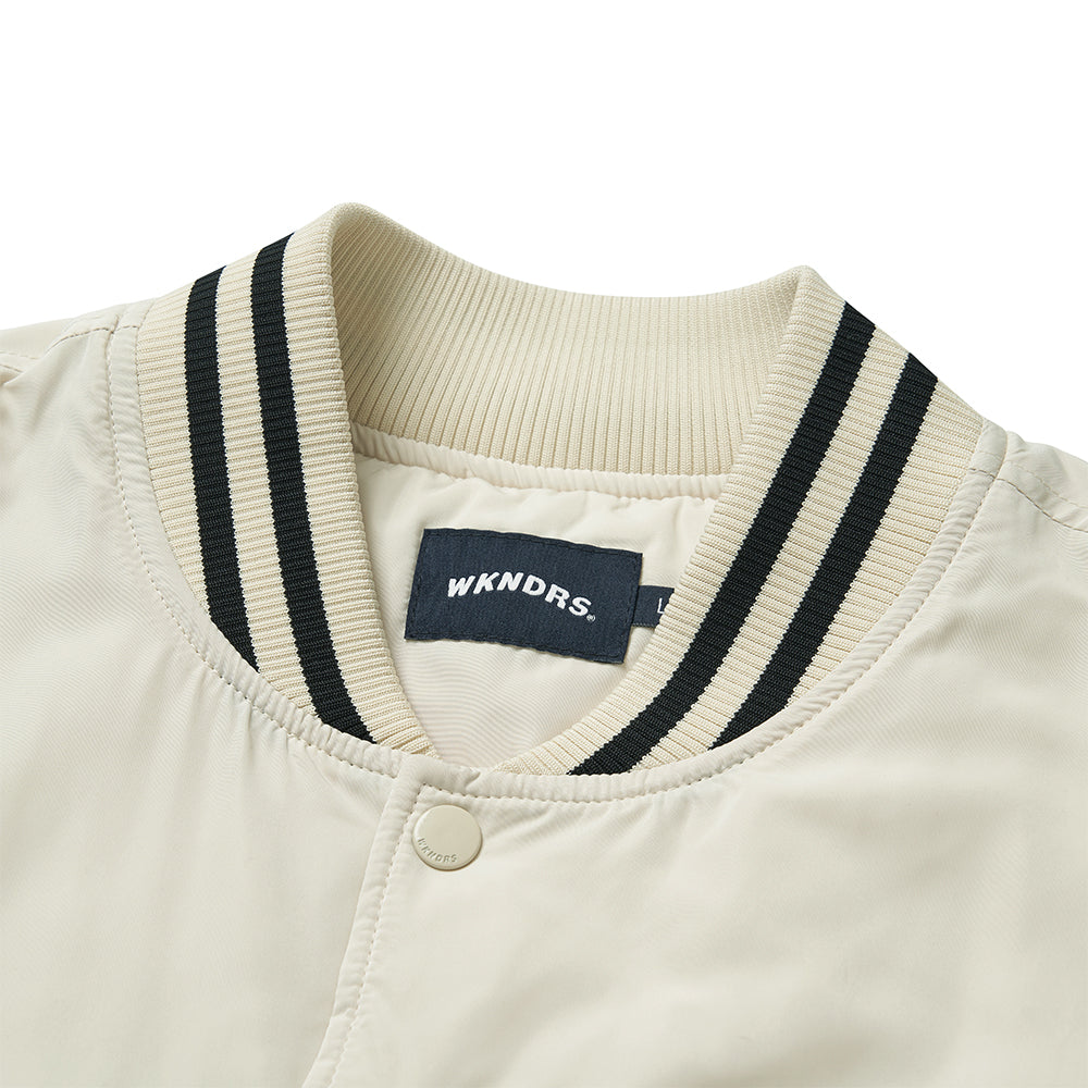 BASEBALL SCRIPT JACKET (IVORY)