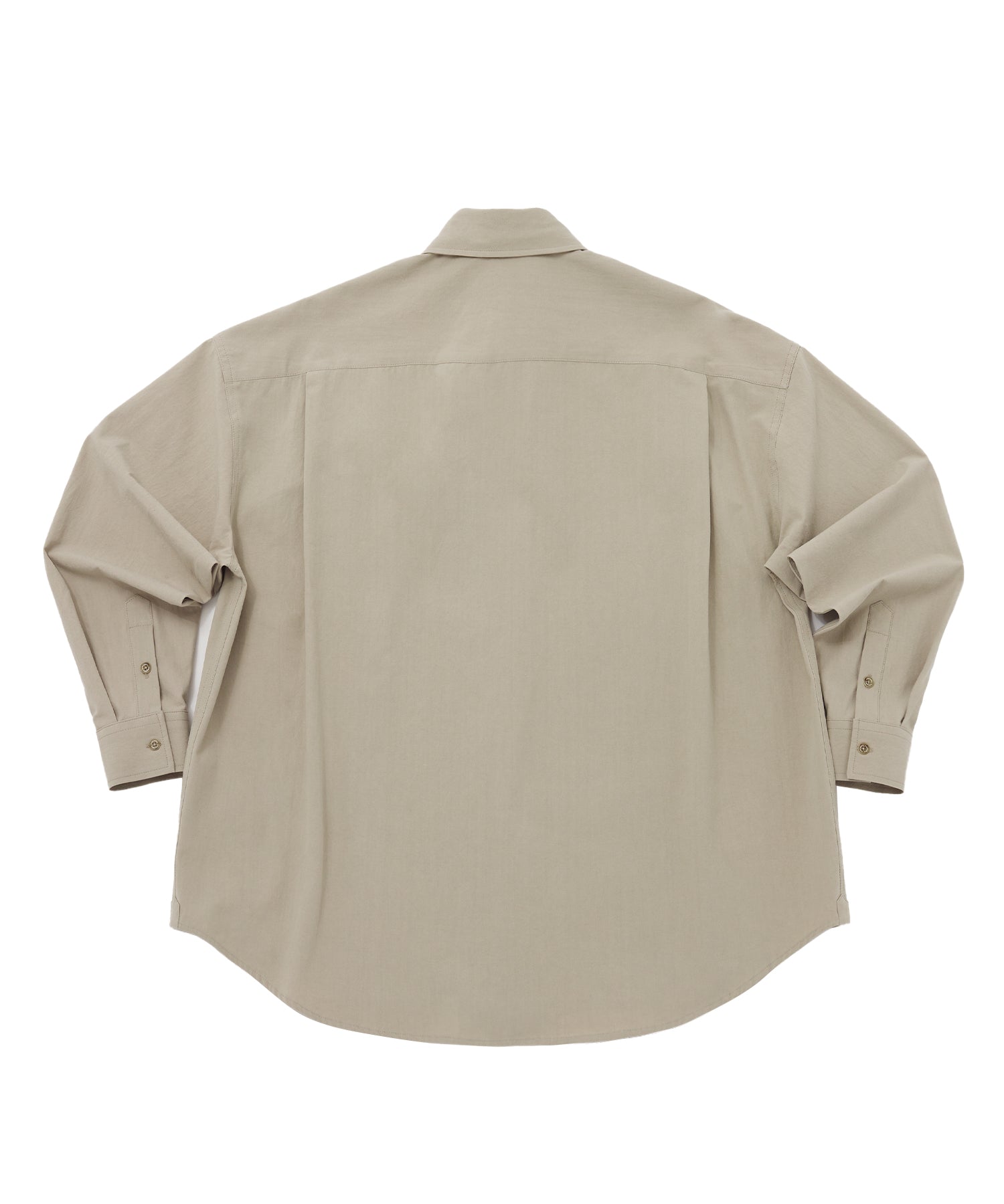 EARTH-COLOR PLEATS SHIRT (Beach Sand)