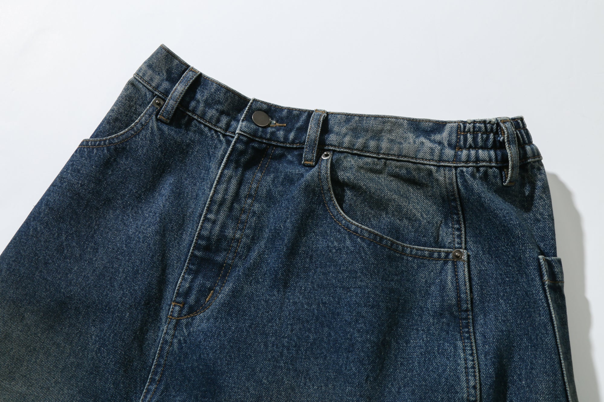 Oil Washed Denim Pants (Dirty Blue)