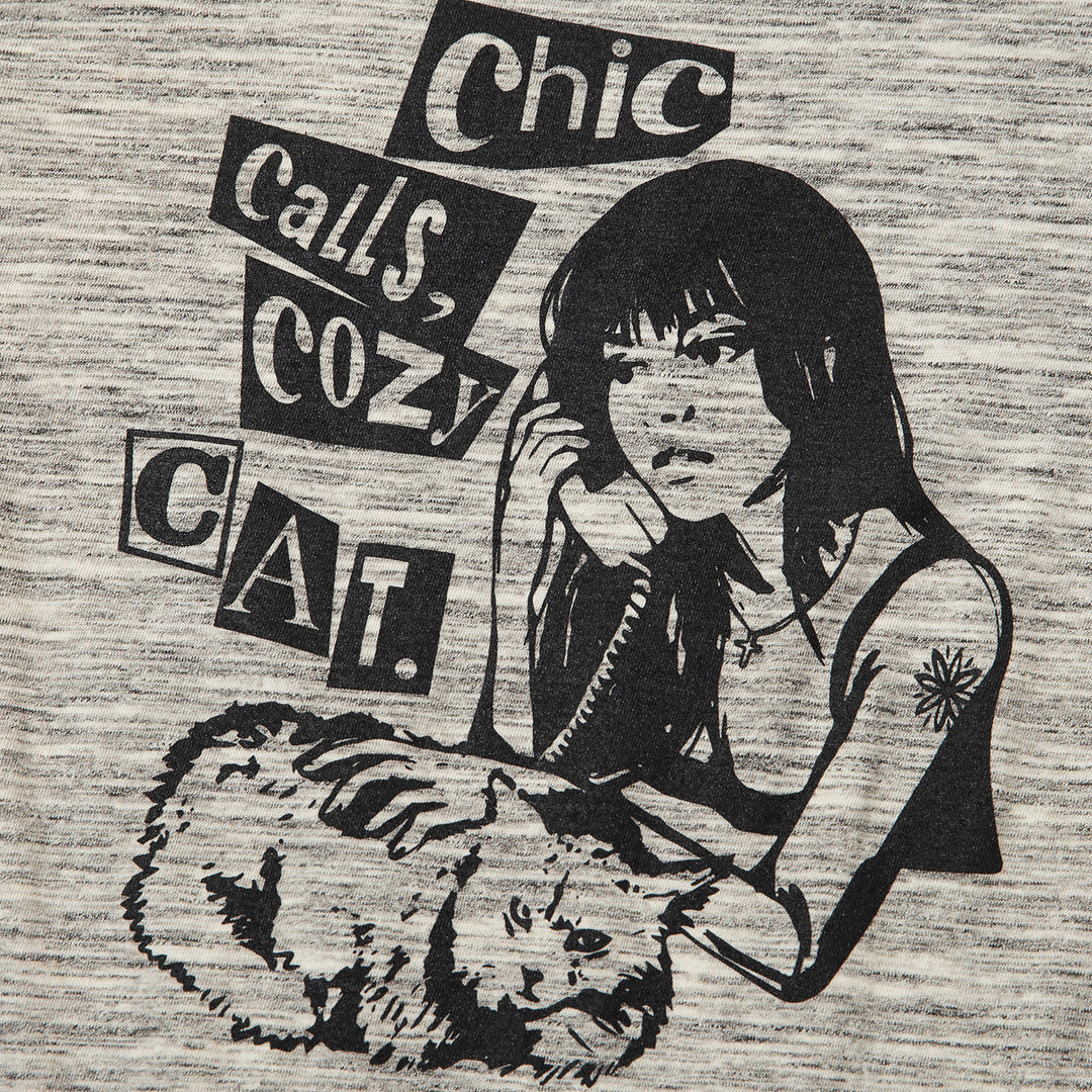 Chic Calls Cozy Cat long-sleeved (GRAY)