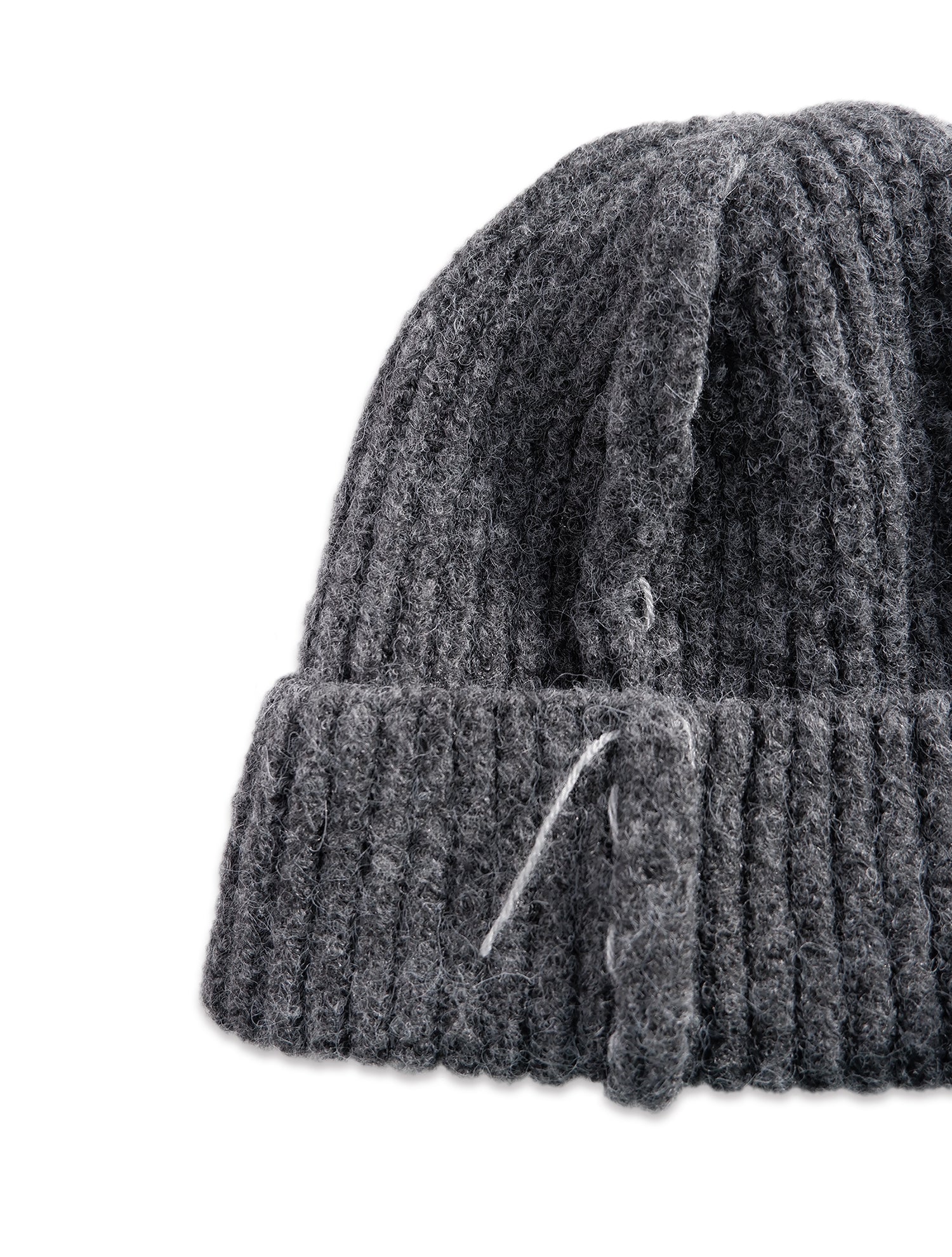 Seam Out Hand Stitch Beanie / Charcoal