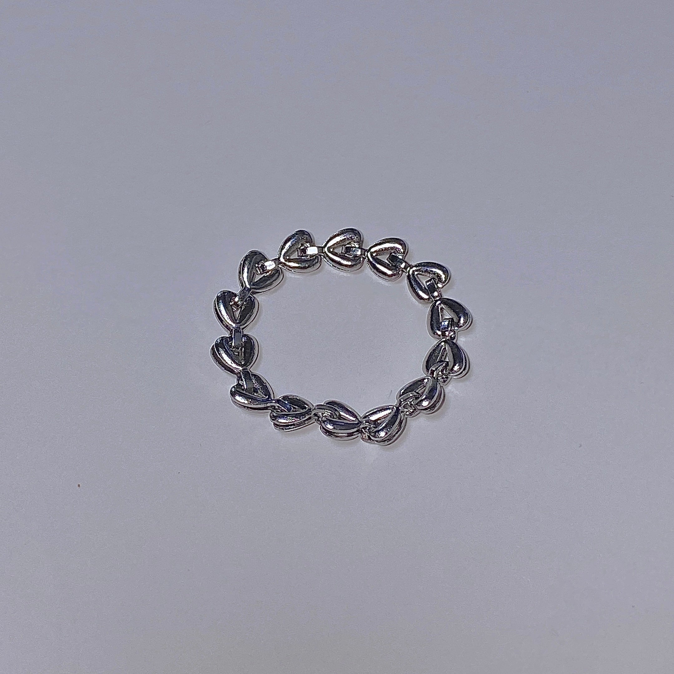 heart chain ring