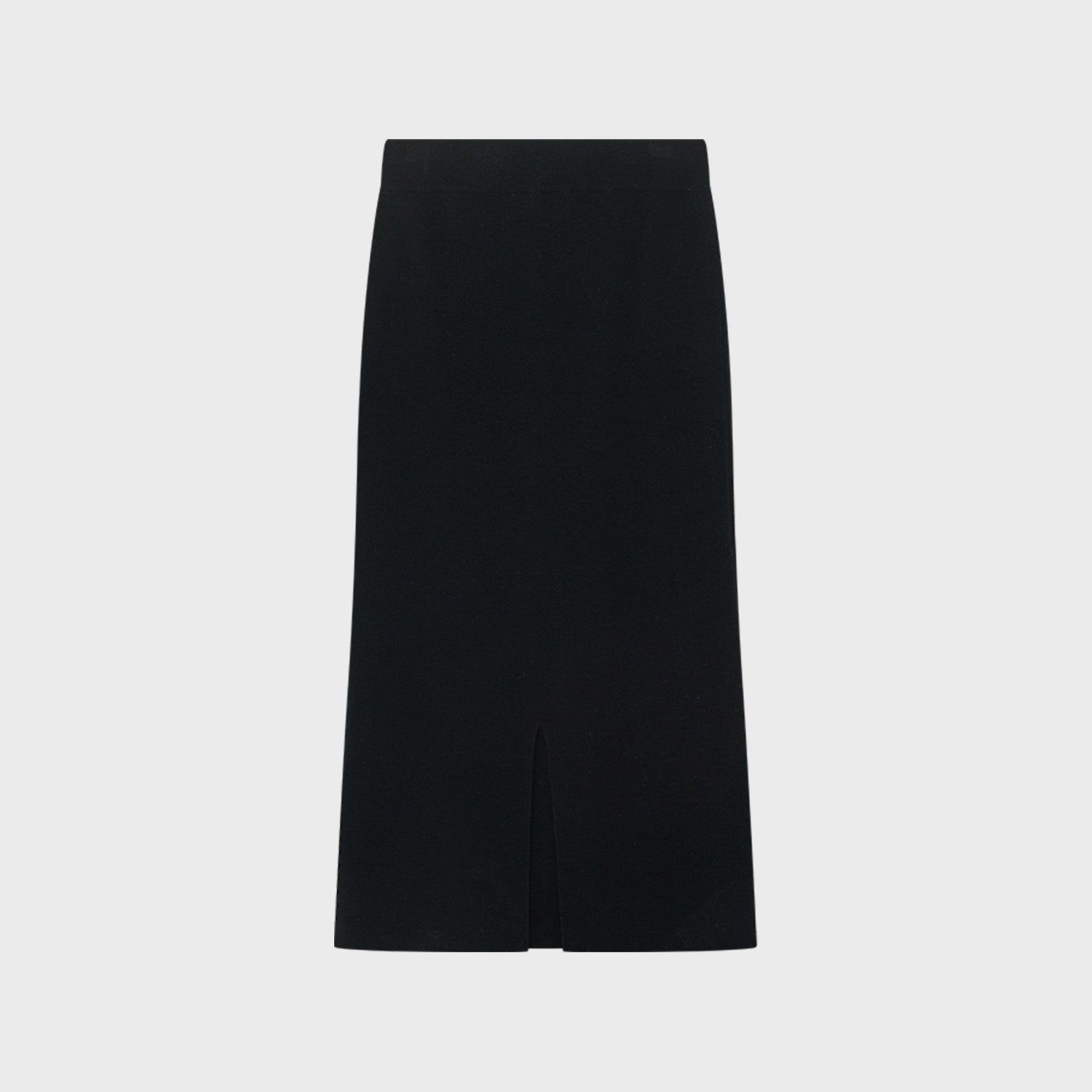 TWO-STITCH LONG SKIRT_BLACK