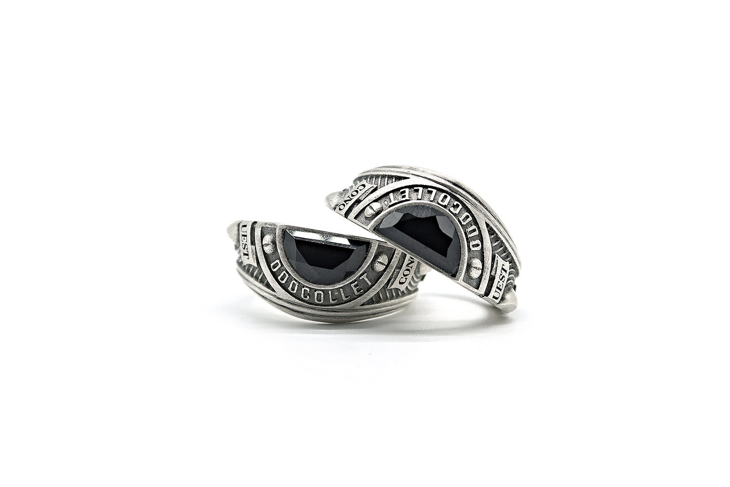 Eye officer ring black (double)