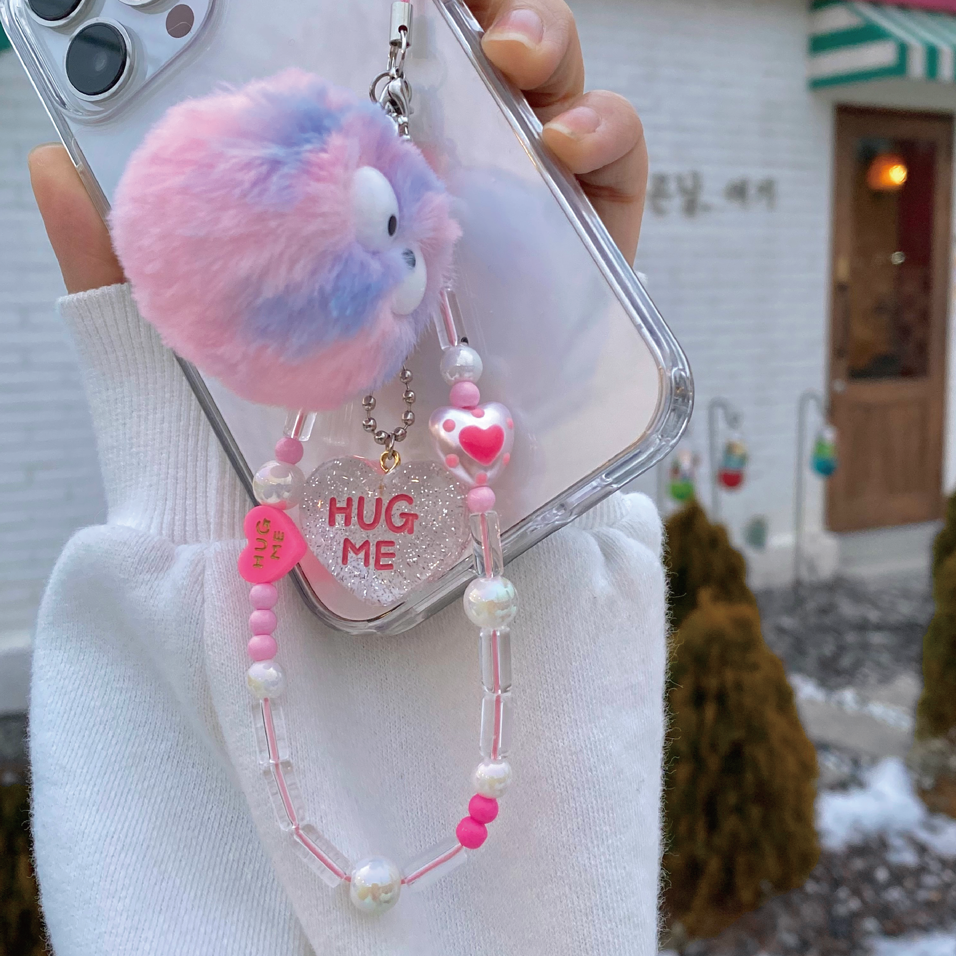 Hug Me biz phone strap keyring