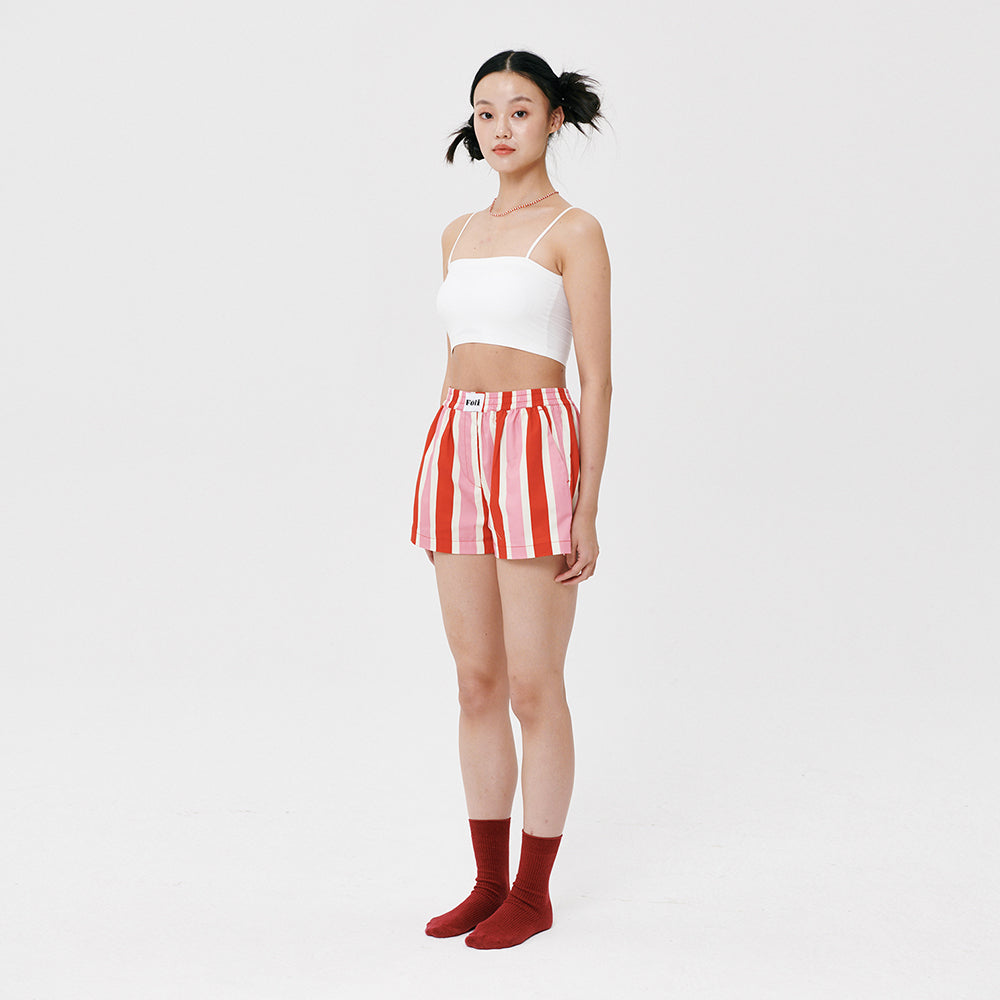 (W) Delightful Red Stripe PJ Shorts