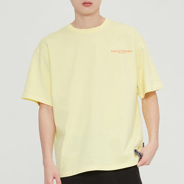 SLOGAN LIST LOGO TEE_LIGHT YELLOW