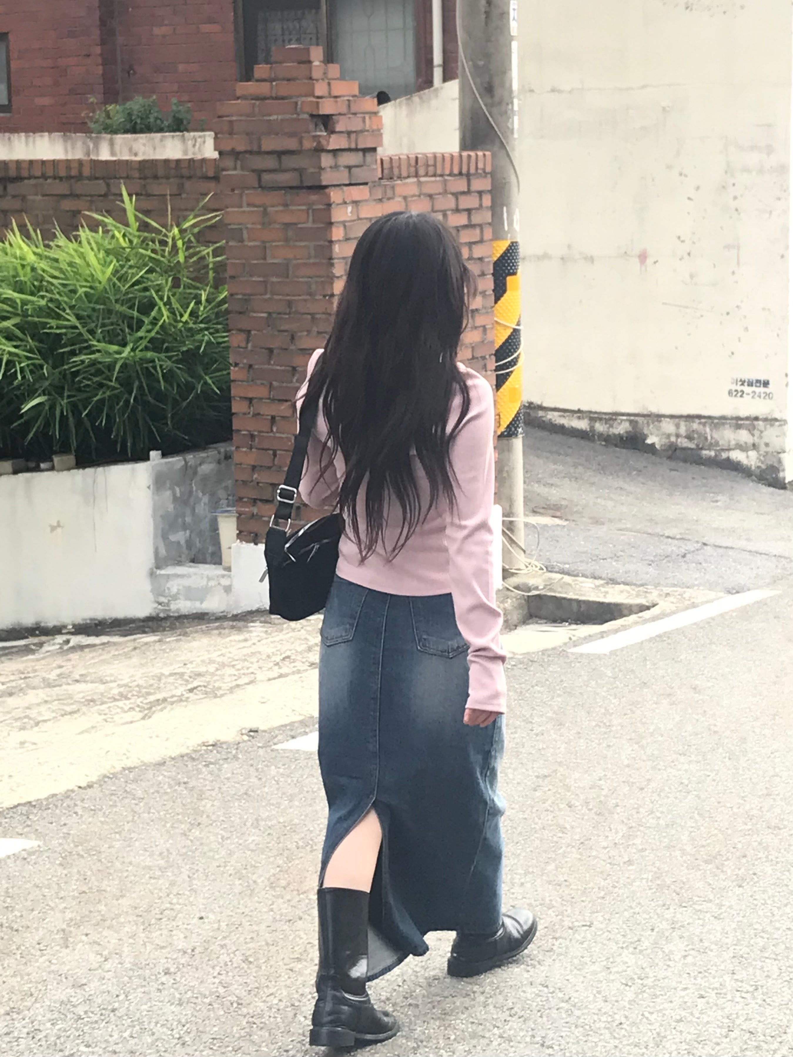 Walter denim long skirt