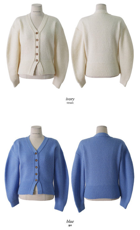 Alpaca Wool Knit Cardigan (4color)