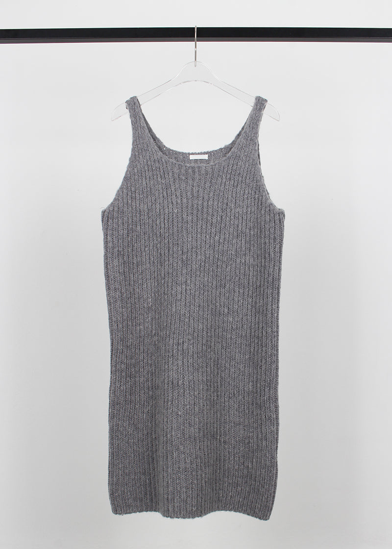 WOOL KNIT SLEEVELESS DRESS