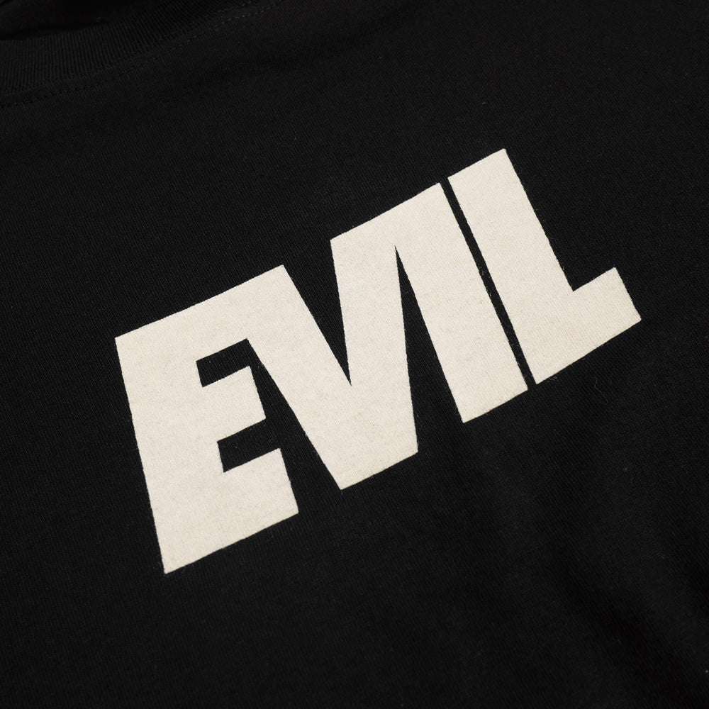 EVIL TSHIRT - TEXT A23 BLACK