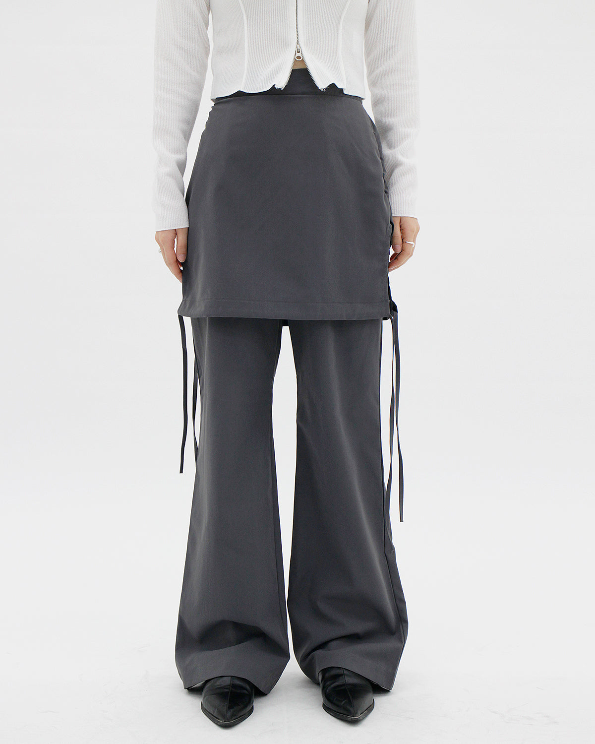 Charcoal Skirt Pants