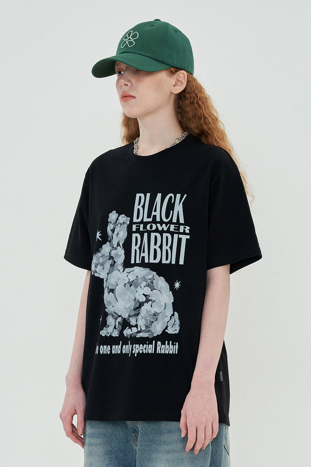 BLACK RABBIT T SHIRT