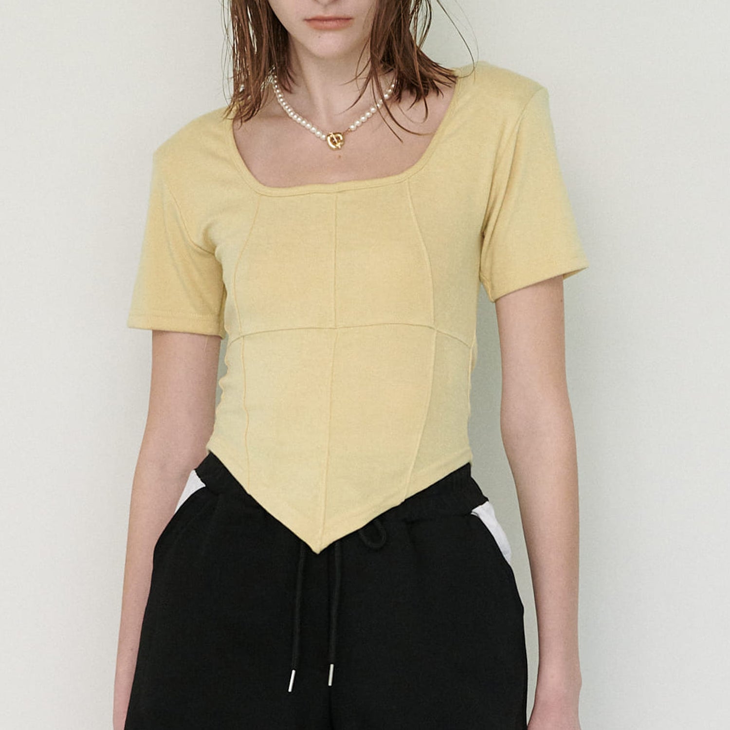 SQUARE T-SHIRT, YELLOW