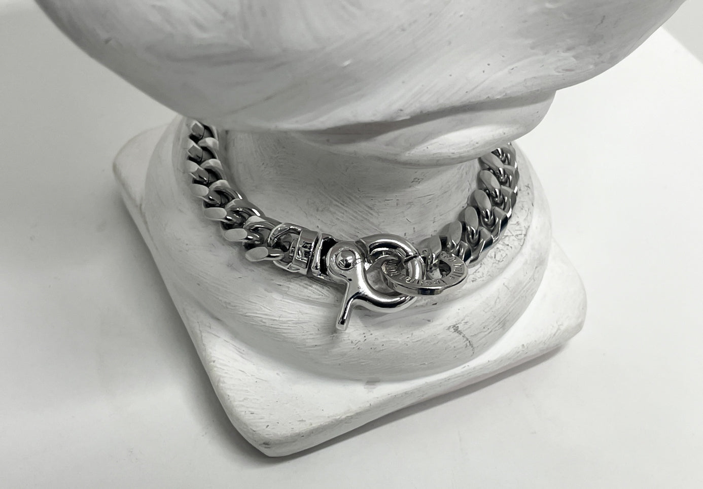 [BLESSEDBULLET]curve chain link bracelet_8