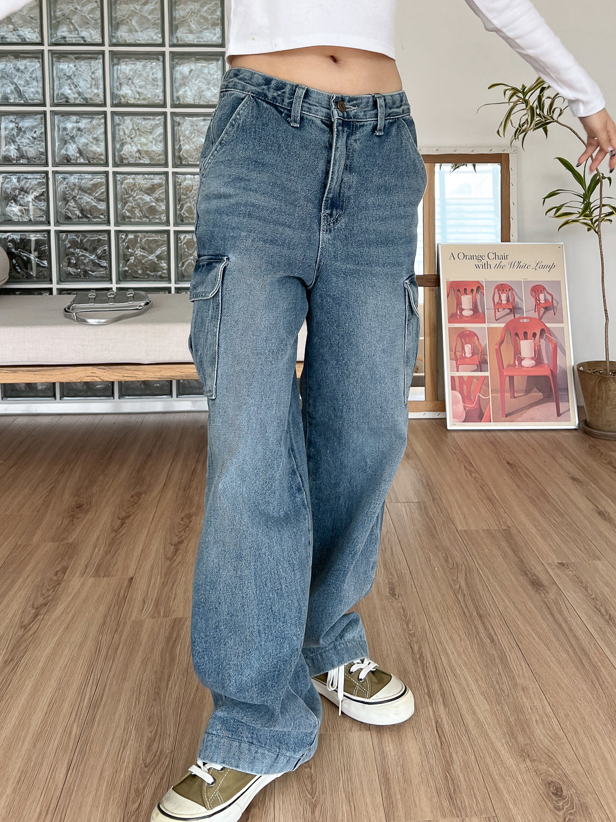 no.1768 cargo denim pants (2color)